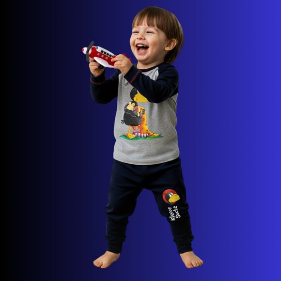 Der kleine Rabe Socke Kids Pyjama Set – Grey & Black, NWT - Picture 1 of 5